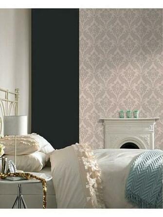 Brown Moss Kelly Hoppen Vintage Flock Wallpaper House Of Fraser