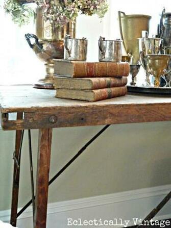 Vintage Wallpapering Table