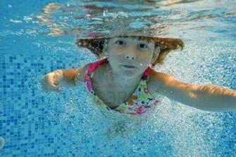 Kids Playing Dad Swimming Pool HD Wallpaper Background S