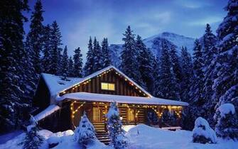 Christmas Cabin Wallpaper