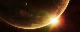 Dual Desktop Space Wallpaper Screen