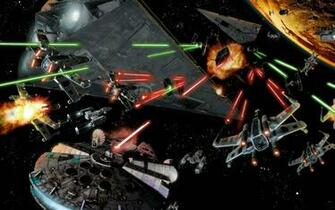 Space Battle Star Wars Millennium Falcon Art Wallpaper HD