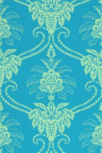 Blue Damask Wallpaper