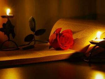 Candle Light Rose Wallpaper