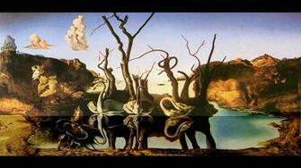Salvador Dal Wallpaper Swans Reflecting Elephants HD Desktop