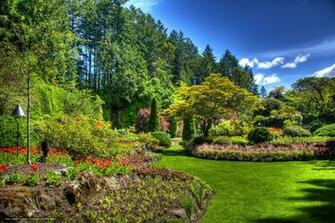 Wallpaper Gardens Butchart Victoria Canada Desktop