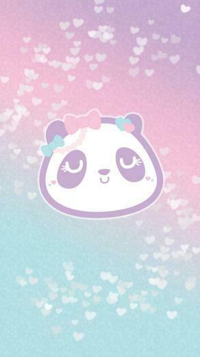 Wallpaperi531 Cute Pastel Heart Panda Wallpaper Set