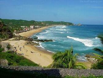 Mellow Zipolite Beach On The Pacific Ocean In Mexico