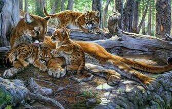 Wallpaper Nature Pose Figure Picture Art Kittens Painting