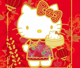 Hello Kitty Happy Lunar New Year Art