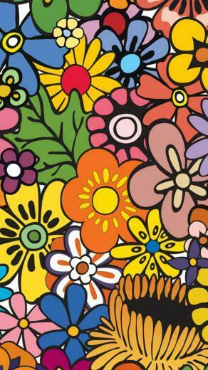 Hippie Flowers iPhone Wallpaper