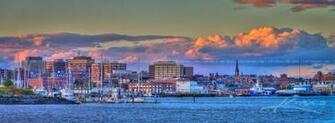 Portland Maine Cityscape Skyline Downtown Panorama
