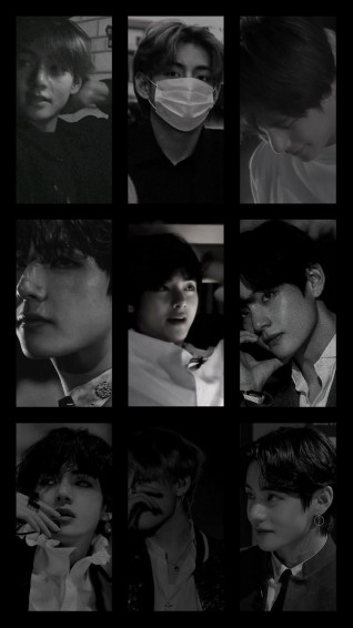 Kim Taehyung Black Wallpaper