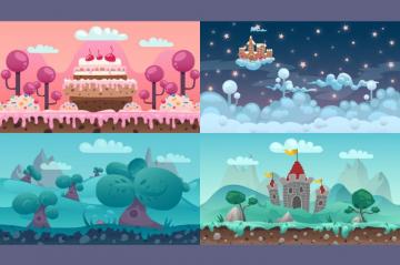 Cartoon Parallax 2d Background Craftpix Net