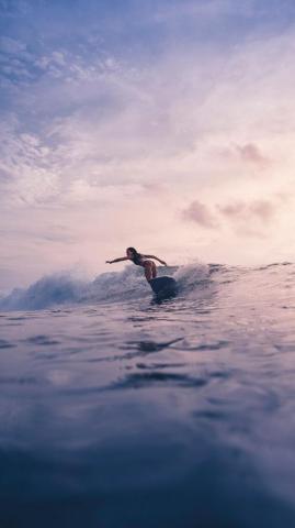Wallpaper Phone Beach Sea Water Waves Serf Girl Beautiful iPhone