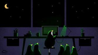 Illustration Of Penguin Using Laptop Digitalocean Penguins