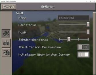 Minecraft Windows Edition Einstellungen