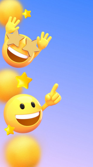 Smiling Emoticon Blue Mobile Wallpaper Premium Photo Rawpixel