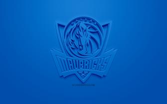Wallpaper Dallas Mavericks Creative 3d Logo Blue