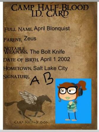 Camp Half Blood Id Card By Mustdomath