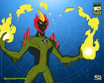 Swampfire Ben Alien Force Wallpaper