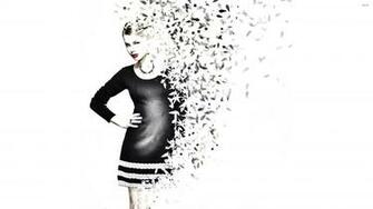 Cute Blonde Disintegrating Into Feathers Wallpaper Artistic