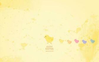 Wallpaper Happy Easter Chicks