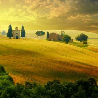 Tuscany Autumn iPad Air Wallpaper iPhone