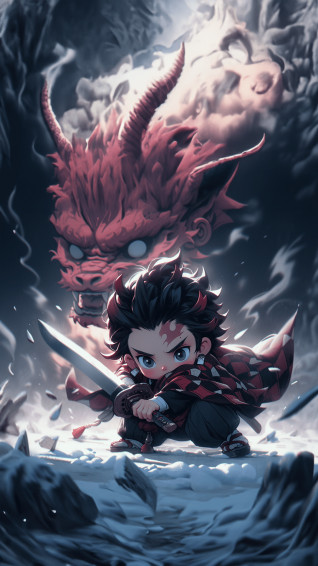 Demon Slayer Wallpaper With Psd Ai On
