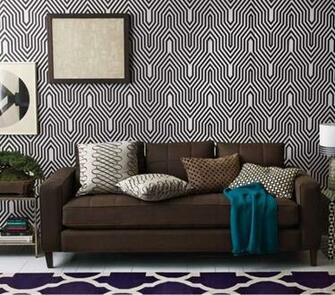 Modern Black And White Geometric Wallpaper