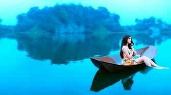 Super Stylish Girl In Lake HD Wallpaper New