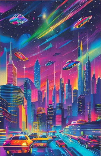 Retro Sci Fi Wallpaper