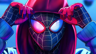 Wallpaper 4k Spiderman Miles Hoodie Up