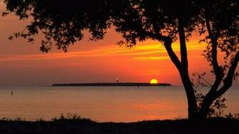 Background Sunset Desktop Florida Tortugas Jefferson National Park HD