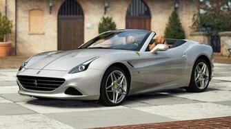 Silver Convertible Ferrari California T HD Wallpaper Paperpull