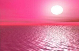 Is The Great Pretty Pink Moon Sea Wallpaper Background Picture