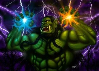 Orc Shaman Ice Fire And Thunder By Monawolt