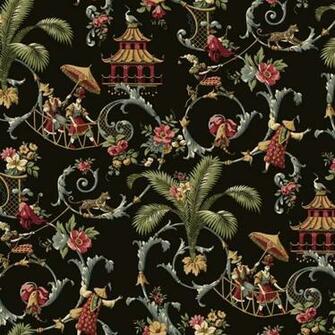 Wa7769 Waverly Classics Mandarin Prose Wallpaper By York