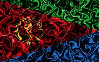 Wallpaper 4k Flag Of Eritrea Abstract Smoke Africa