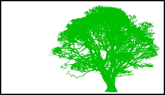 Tree Green Silhouette White Background Clip Art At Clker