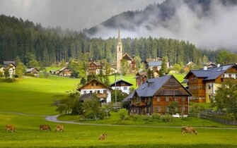 Austrian Village Austria Wallpaper