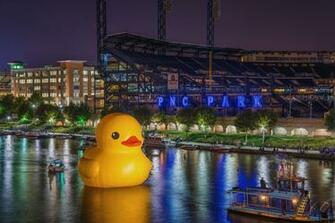 Giant Rubber Duck And Pittsburgh Pirates Playoff Baseball