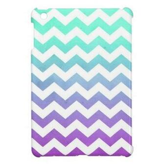 Purple Ombre Chevron Background Turquoise Fade White