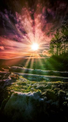 Sunrise Sunbeams Wicklow Mountains Ireland Wallpaper