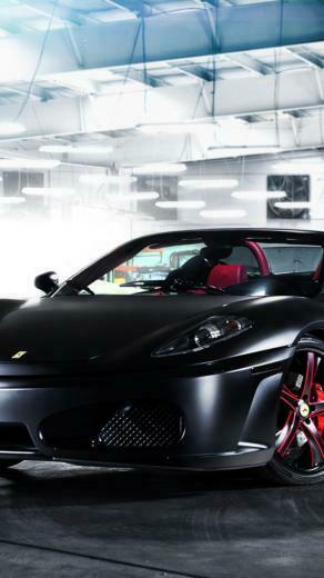 Black Ferrari F430 Spider Wallpaper iPhone