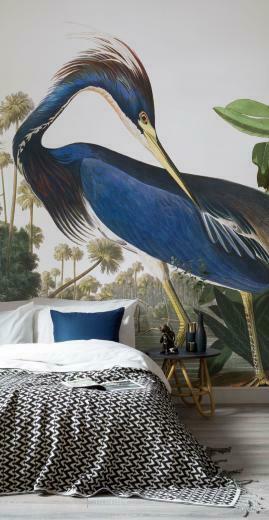 Blue Heron Wallpaper Print Mural Muralswallpaper