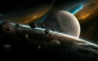 Planets And Asteroids Wallpaper Fantasy