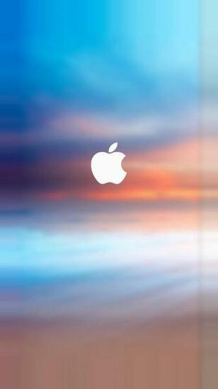 Apple Logo Splash Parallax Turquoise iPhone And