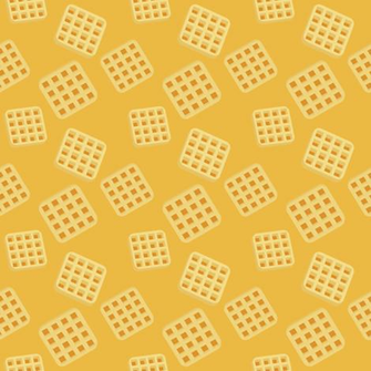 Medium Breakfast Waffles Fabric Greencouchstudio