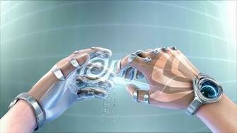 Futuristic Design Wallpaper Hands